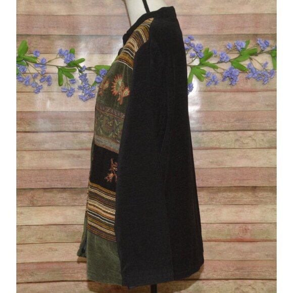 VTG White Stag Ladies Chenille Embroidered Button Up Jacket Size XL 16-18 Boho - Picture 7 of 12